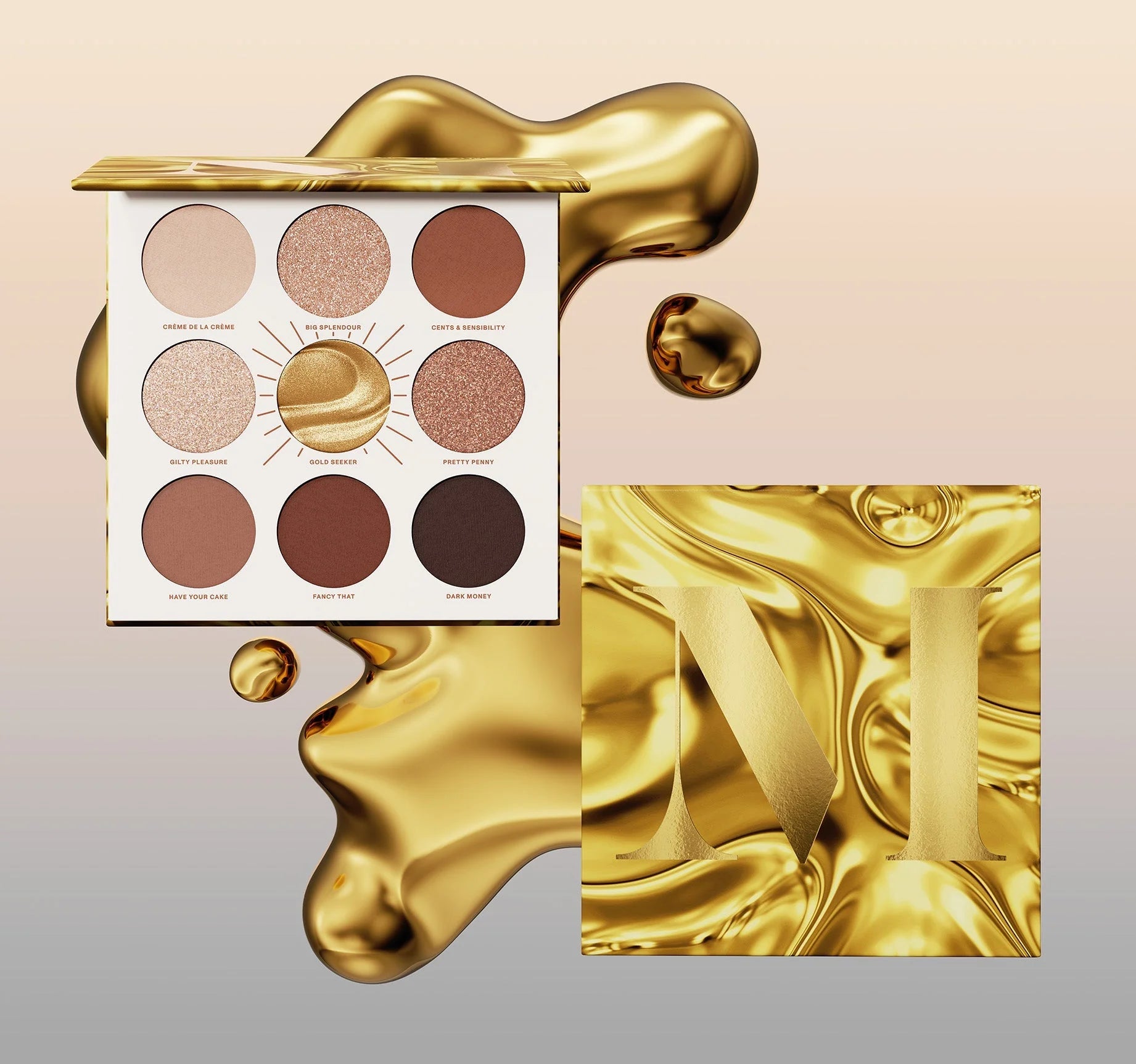 Morphe Rich and Foiled Eyeshadow Palette - Gold Seeker