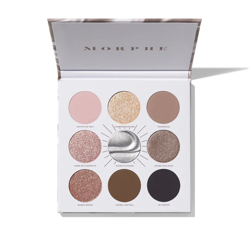 Morphe Rich and Foiled Eyeshadow Palette - Going Platinum