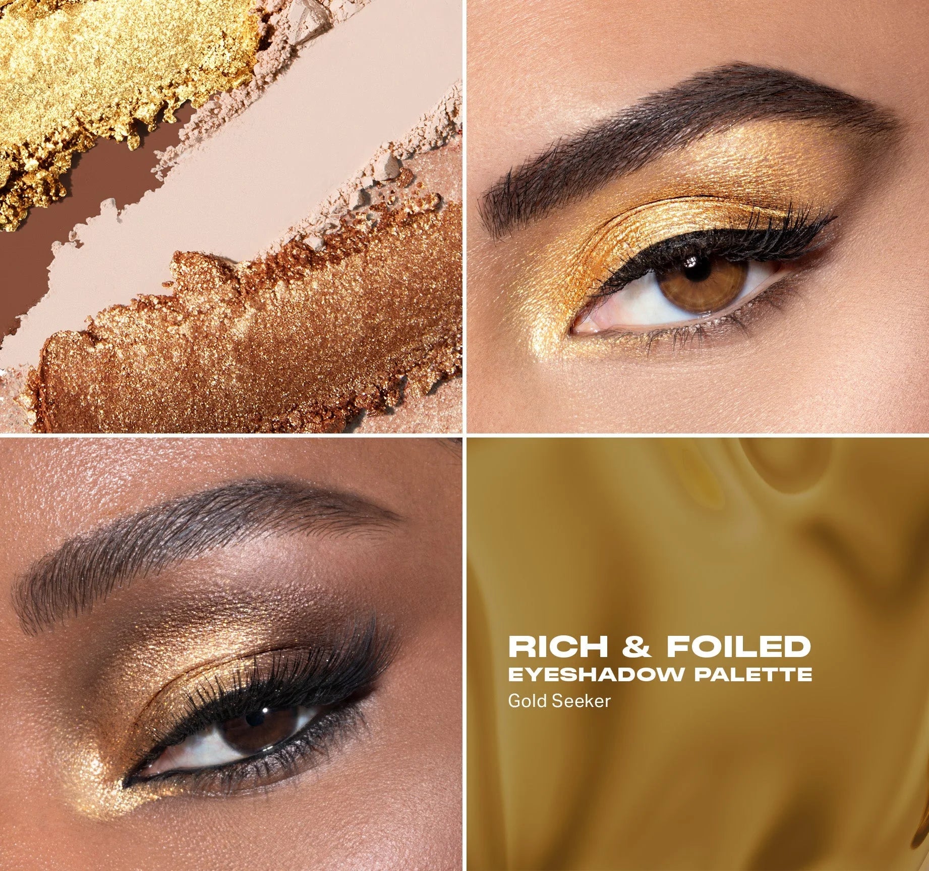 Morphe Rich and Foiled Eyeshadow Palette - Gold Seeker
